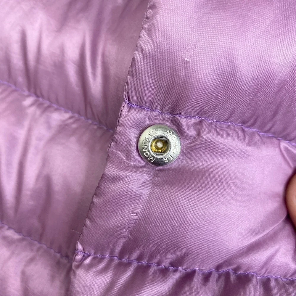 Moncler Lisette Giacca Kids Purple Lightweight Down Puffer Jacket Coat 4195335